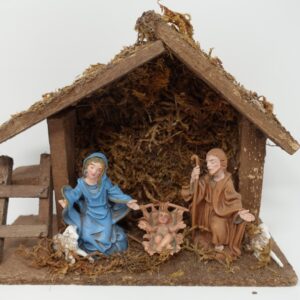 Vintage Italian Nativity Figure Set Manger Creche